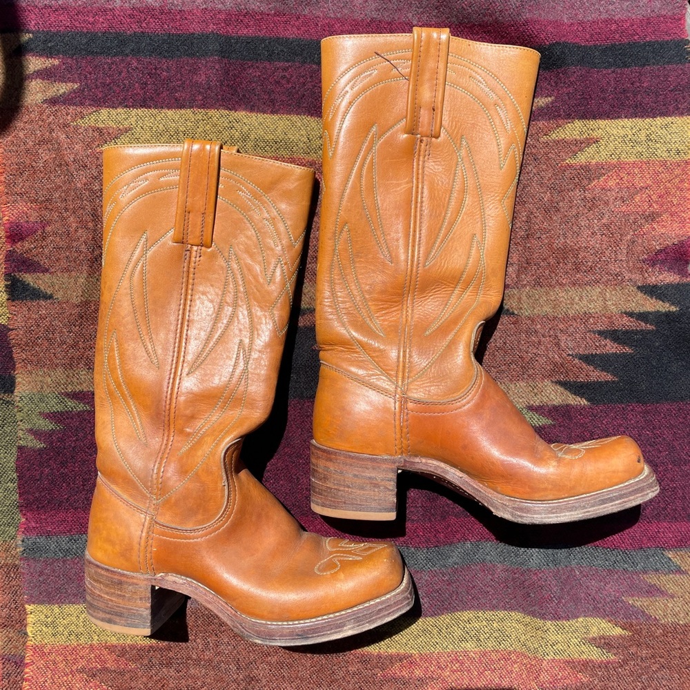vintage black label Frye campus boots
